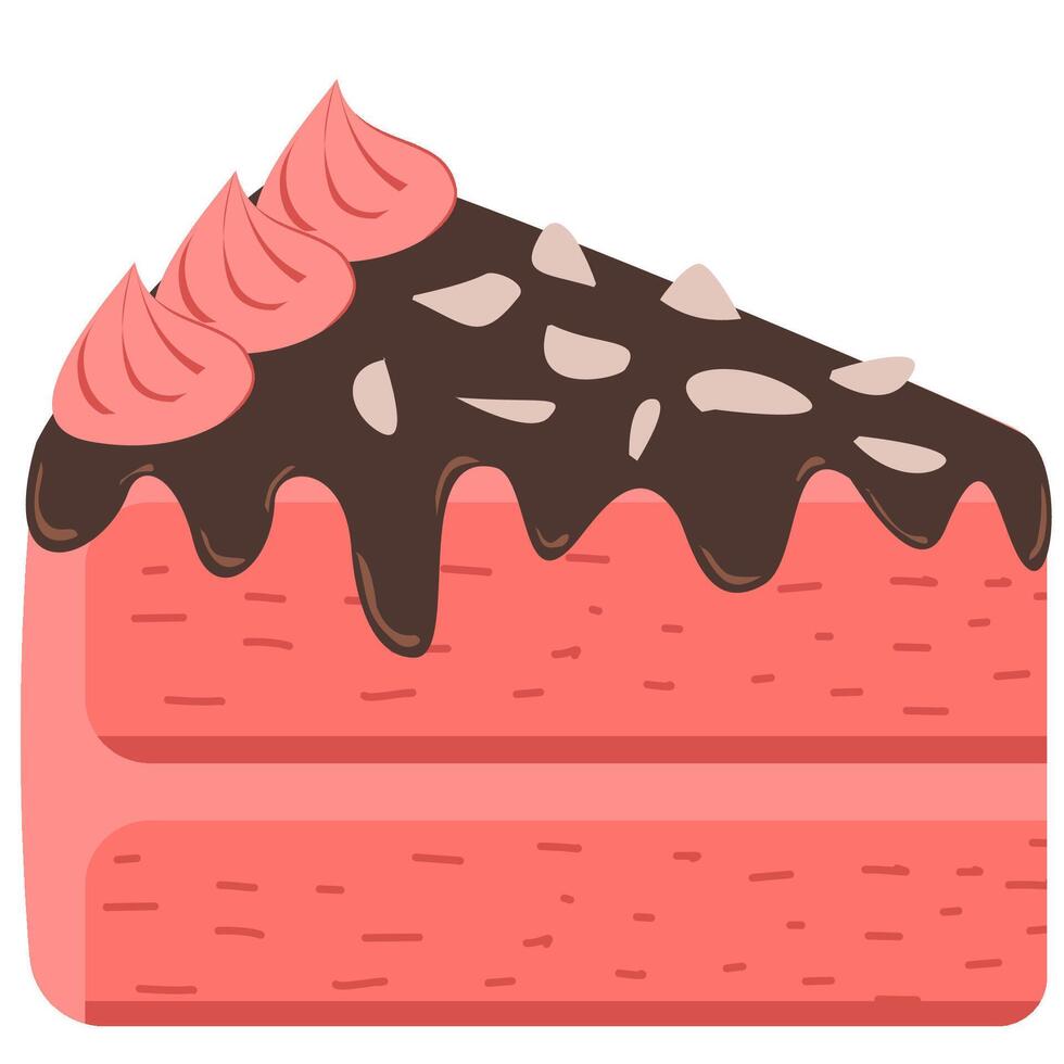 dessert, sweet, cake, slice vector