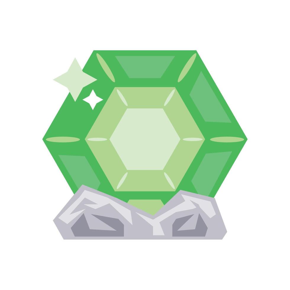 colombia emerald gem illustration isolated vector