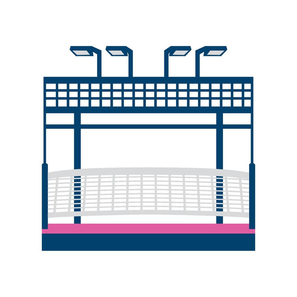 padel court synthetic illustration isolated vector