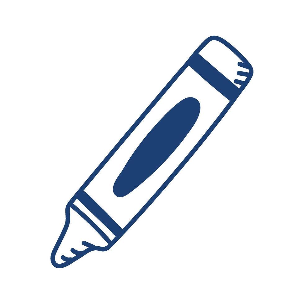 crayon school doodle icon vector