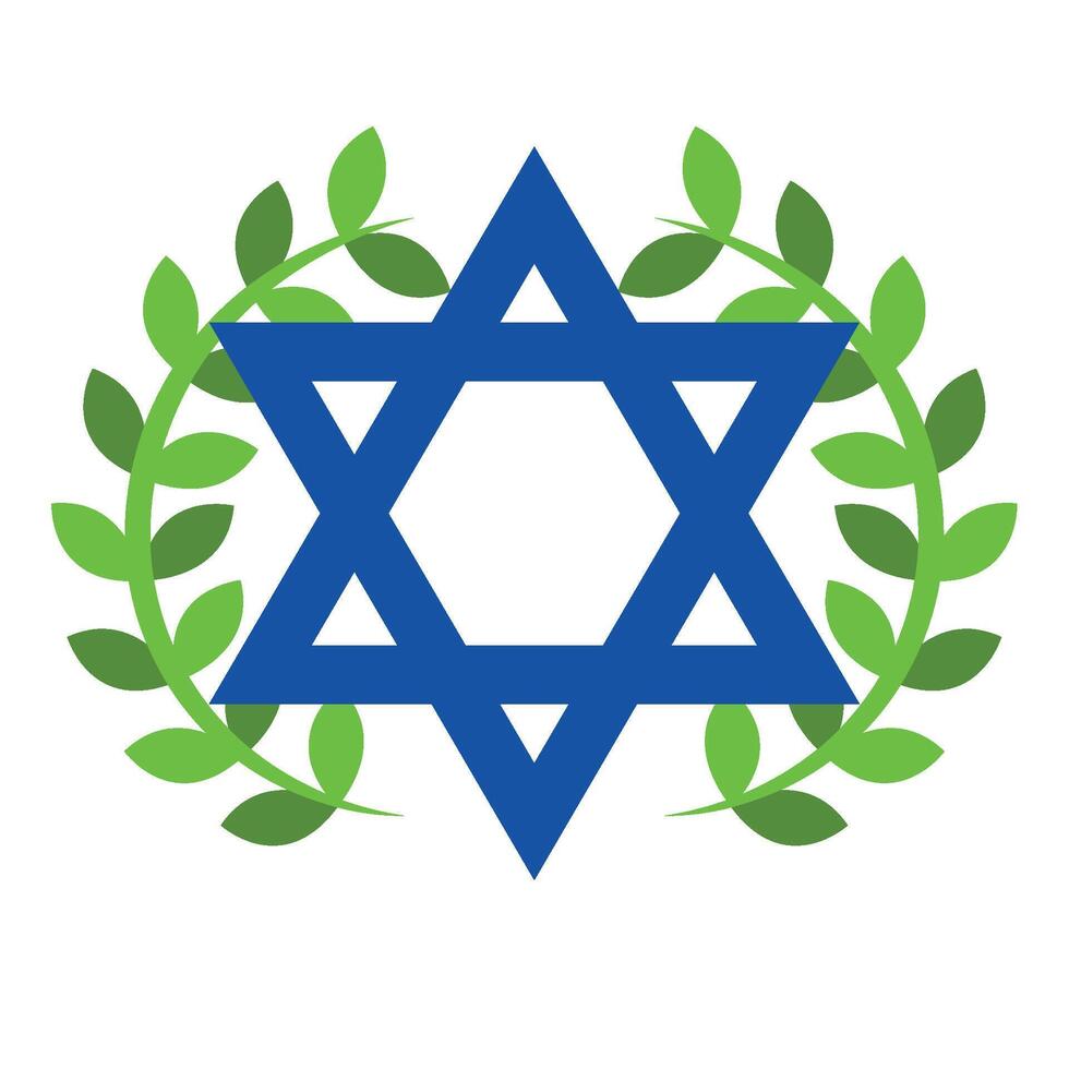 israel peace david star illustration isolated vector