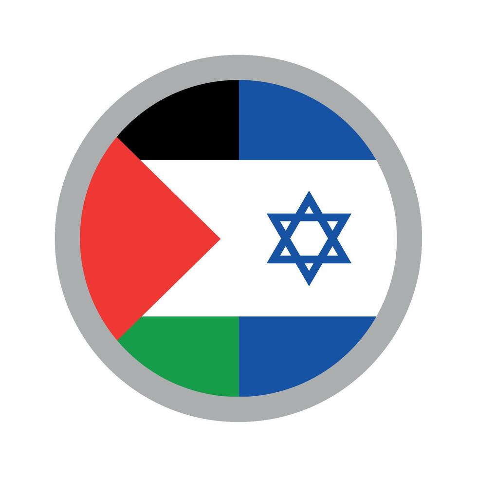 israel and palestine peace sign illustration vector