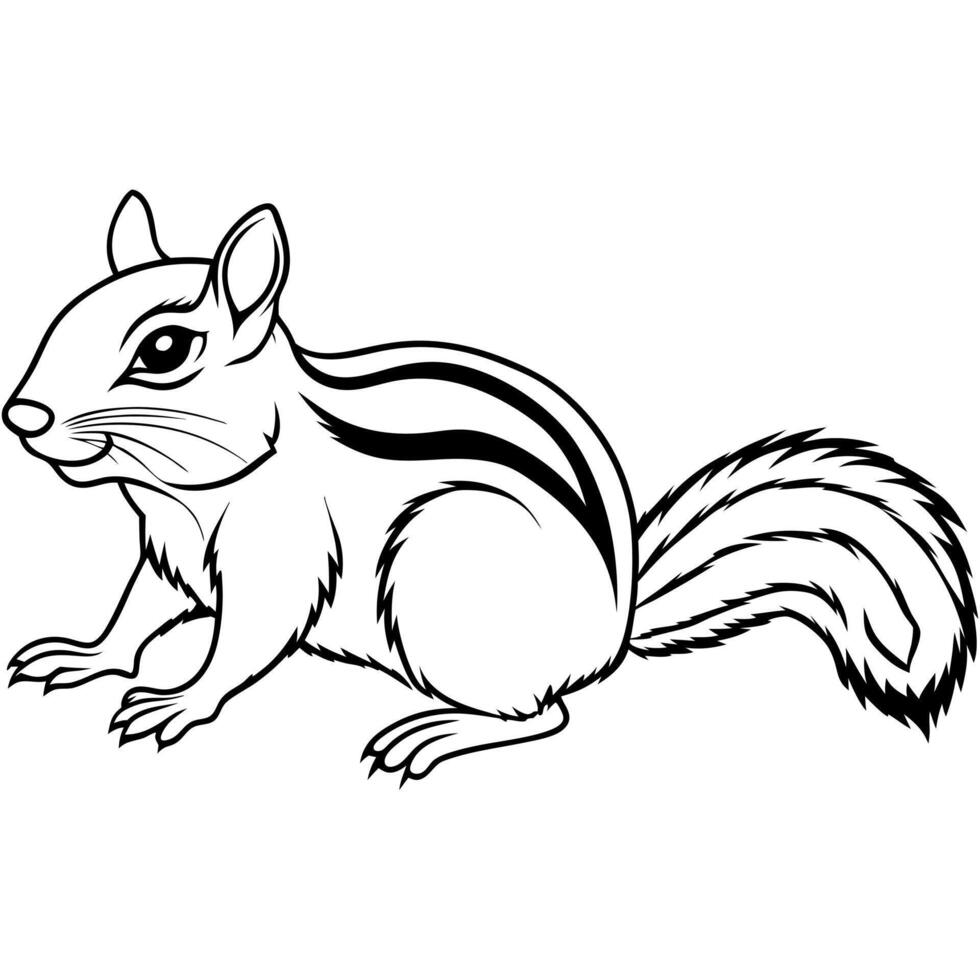 Eastern Chipmunk rodent lies icon vector