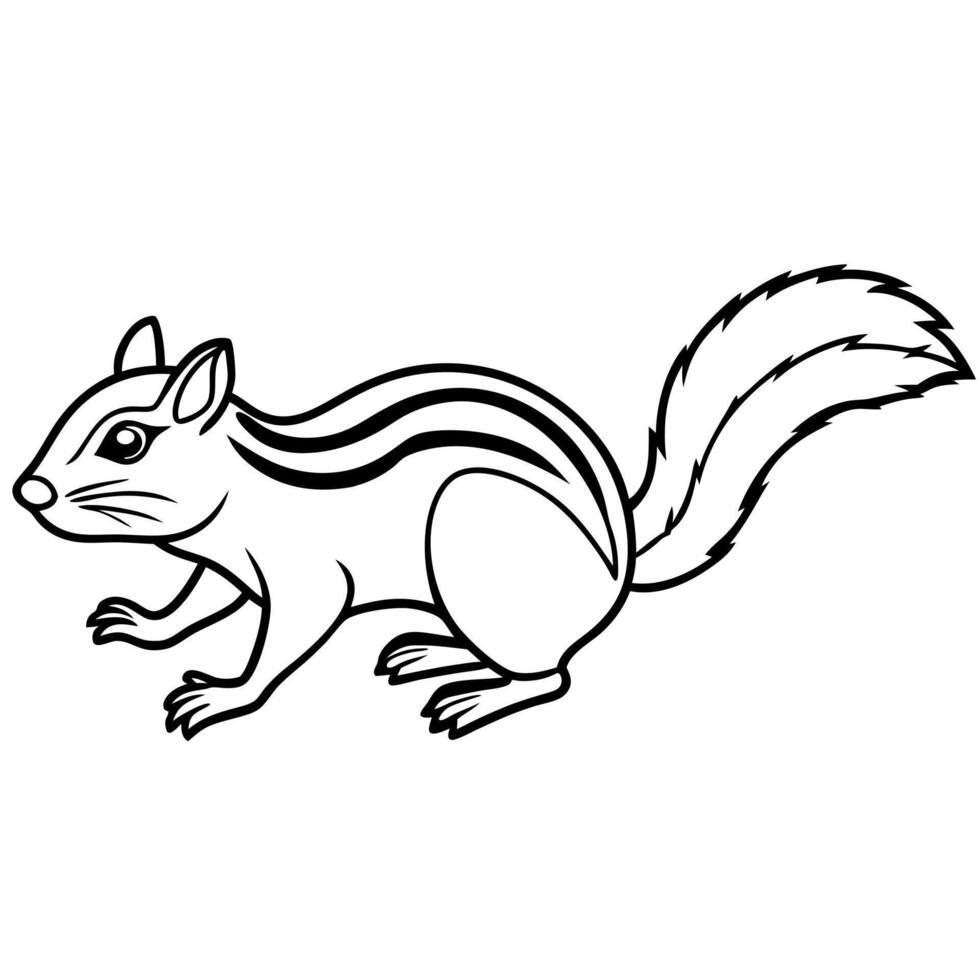 Eastern Chipmunk rodent runs icon vector