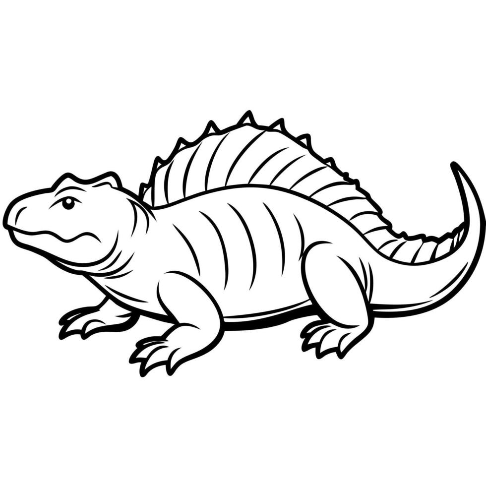 Eastern Glass Lizard dancing icon vector