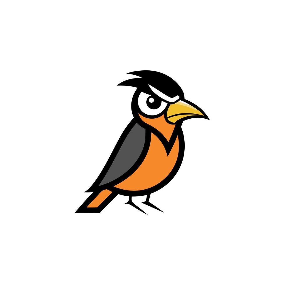 Eastern Meadowlark bird angry icon vector
