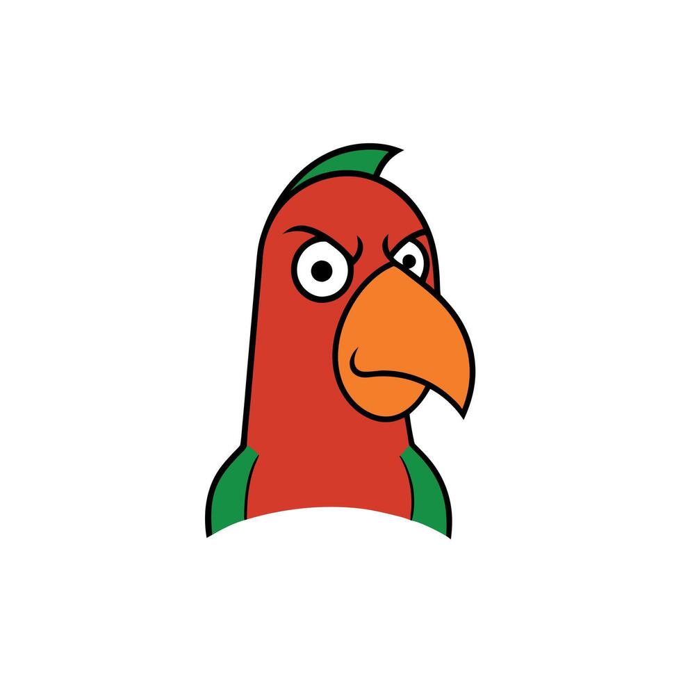 Eclectus Parrot bird angry icon vector