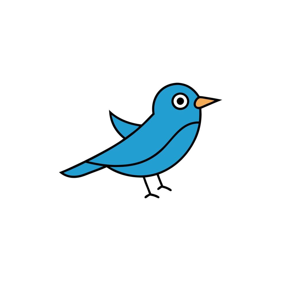 Eider bird learns icon vector