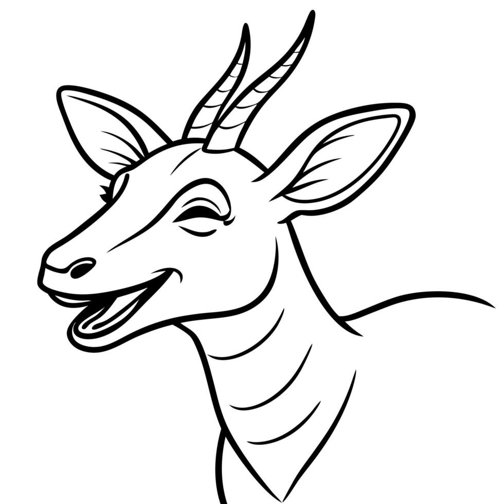 Eland goat stands icon vector