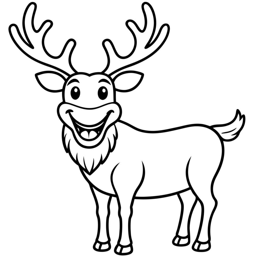 Eland goat goes icon vector