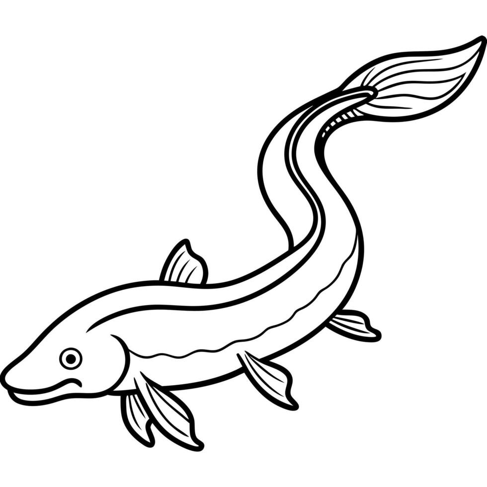 Electric Eel fish walks icon vector
