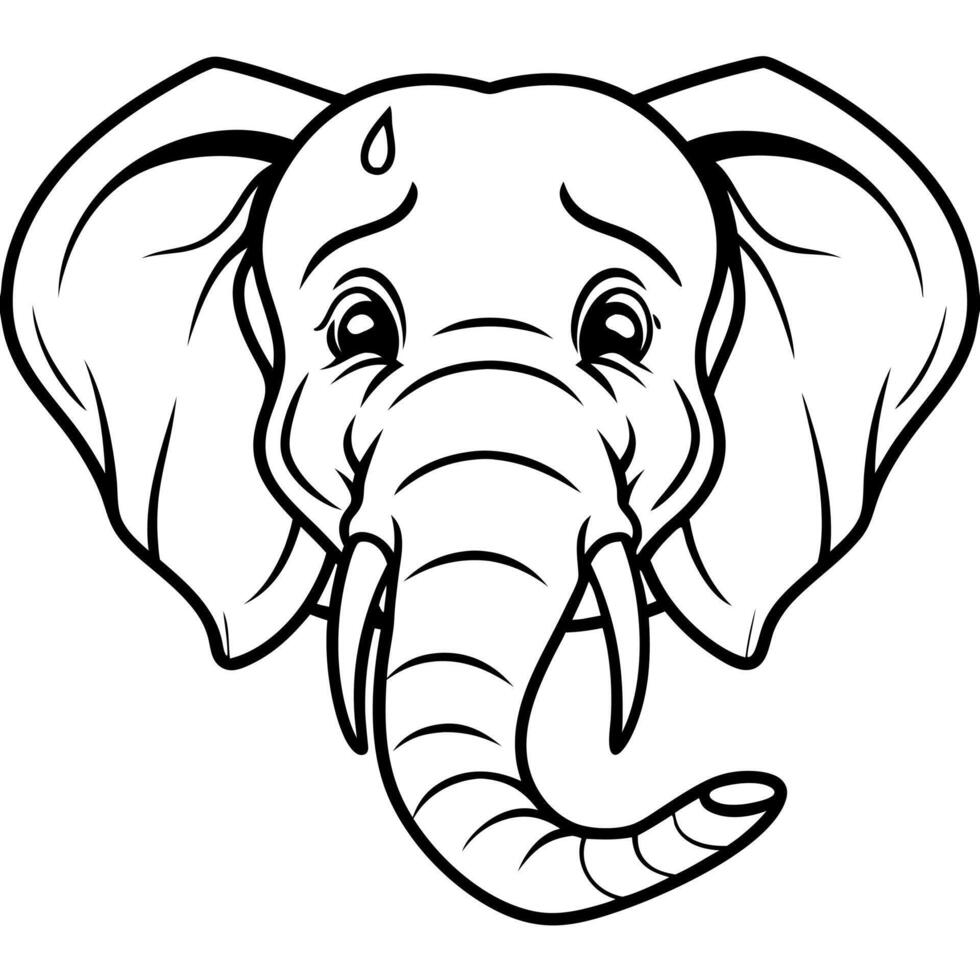 Elephant cries icon vector