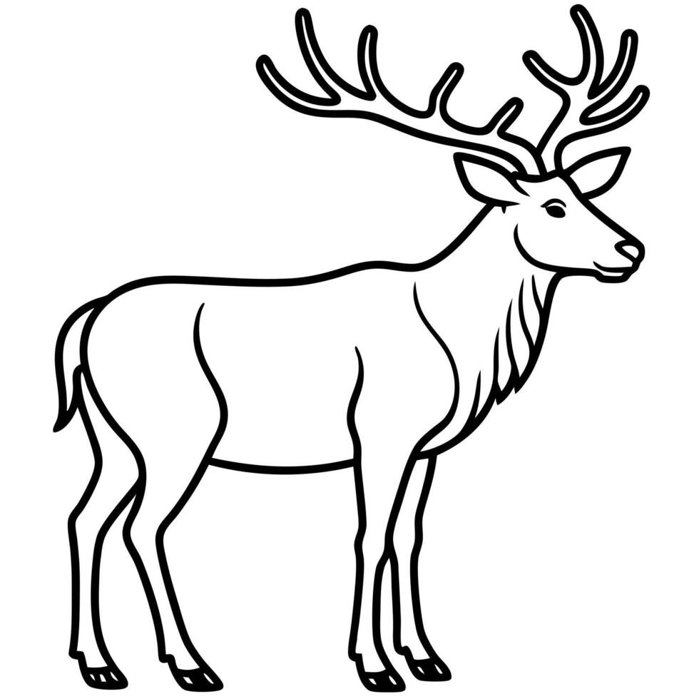 Elk stands icon vector