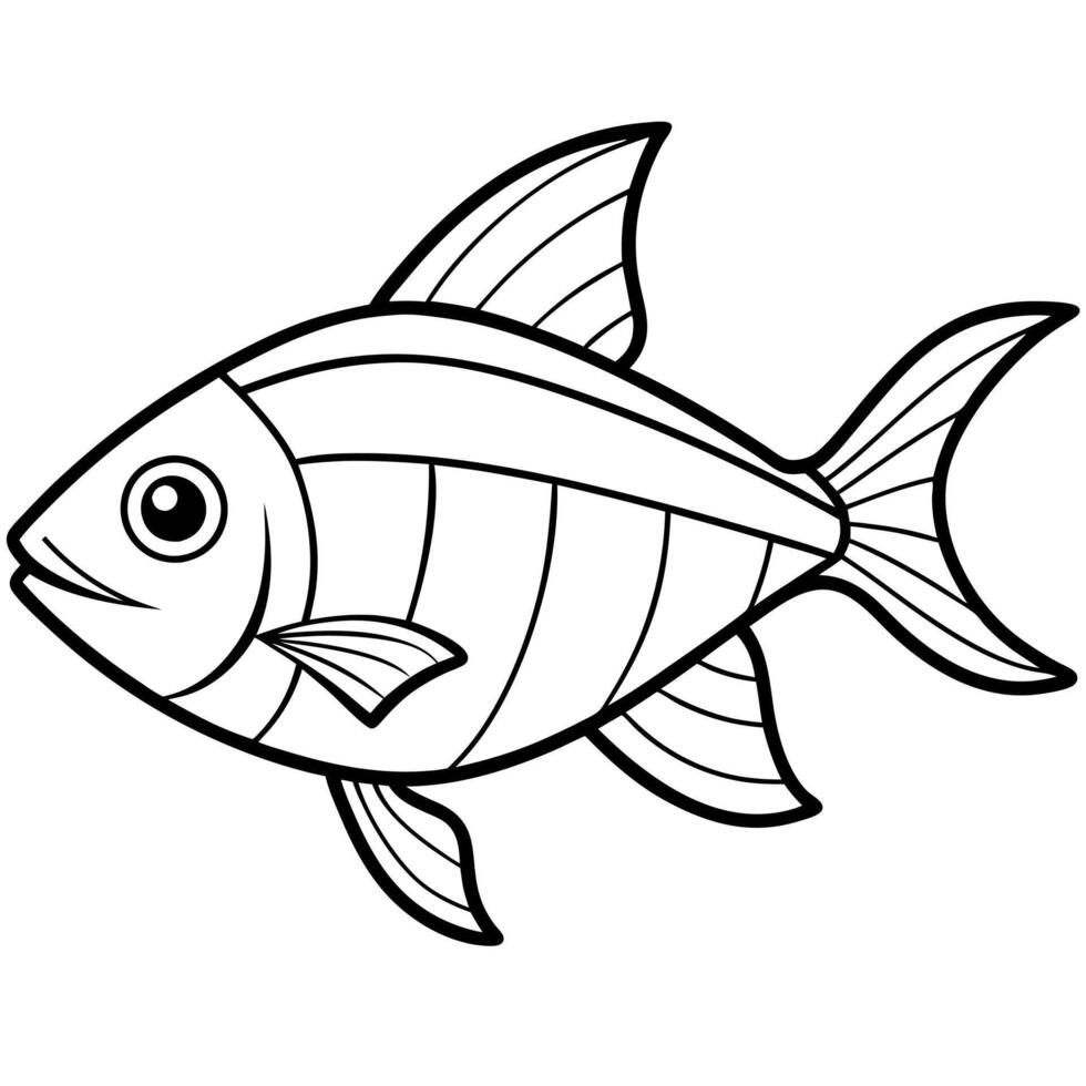 Ember Tetra fish flies icon vector