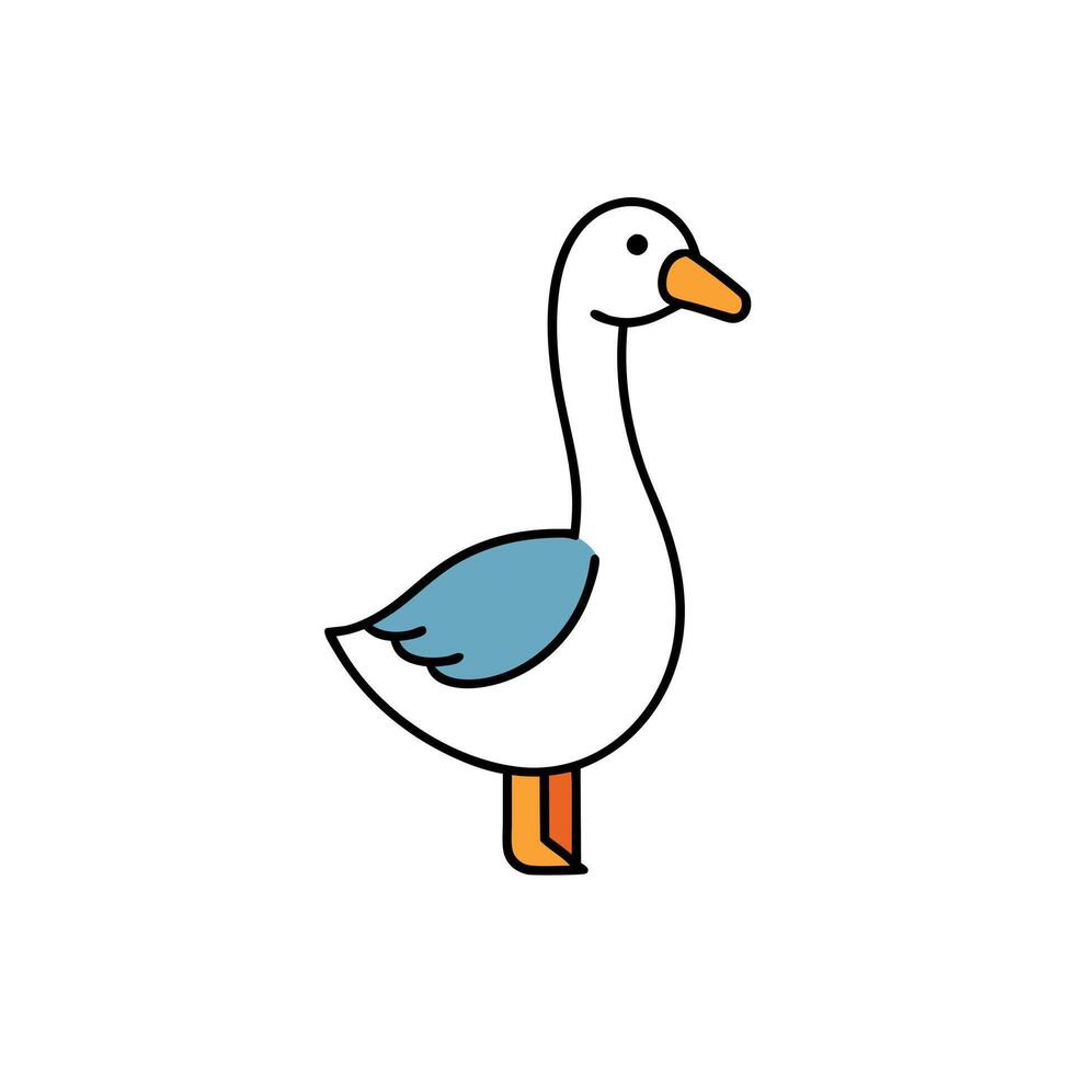 Emperor Goose learns icon vector