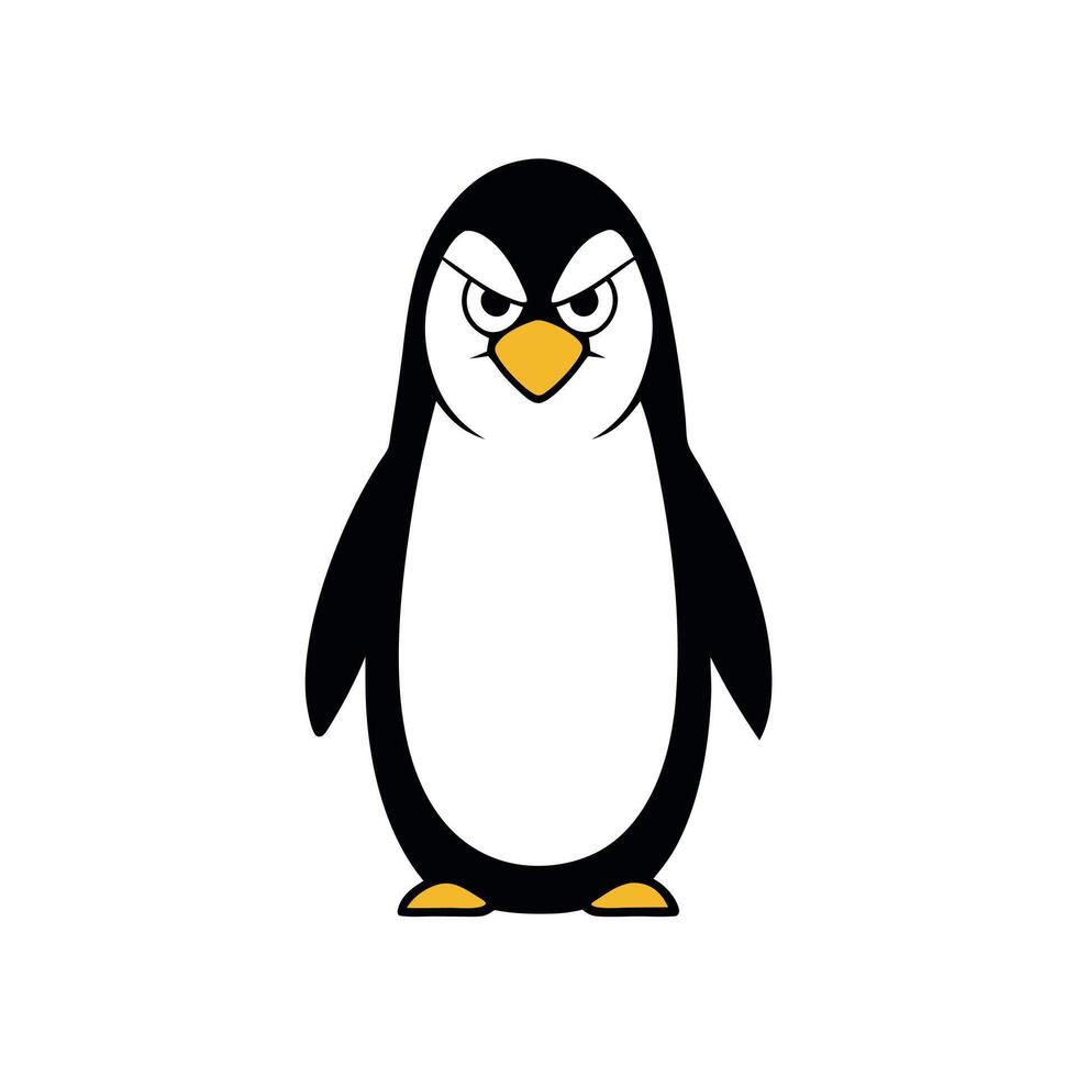 Emperor Penguin angry icon vector