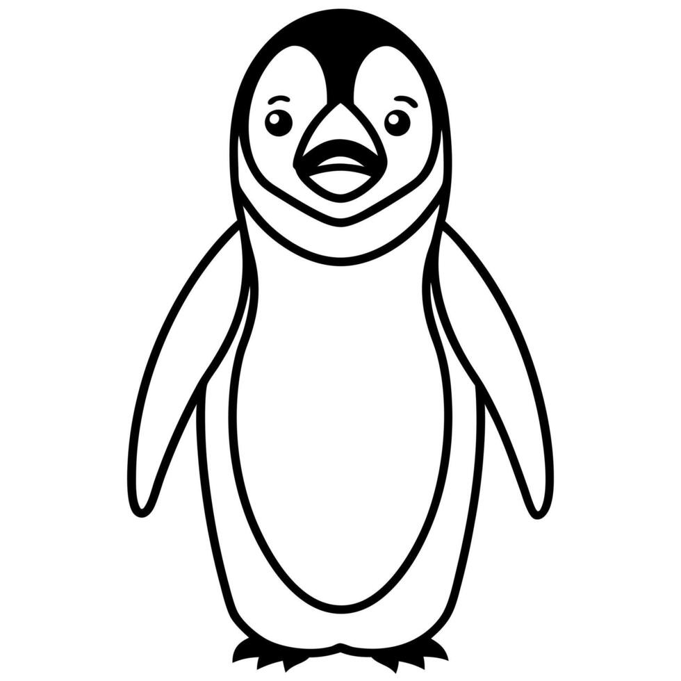 Emperor Penguin cries icon vector