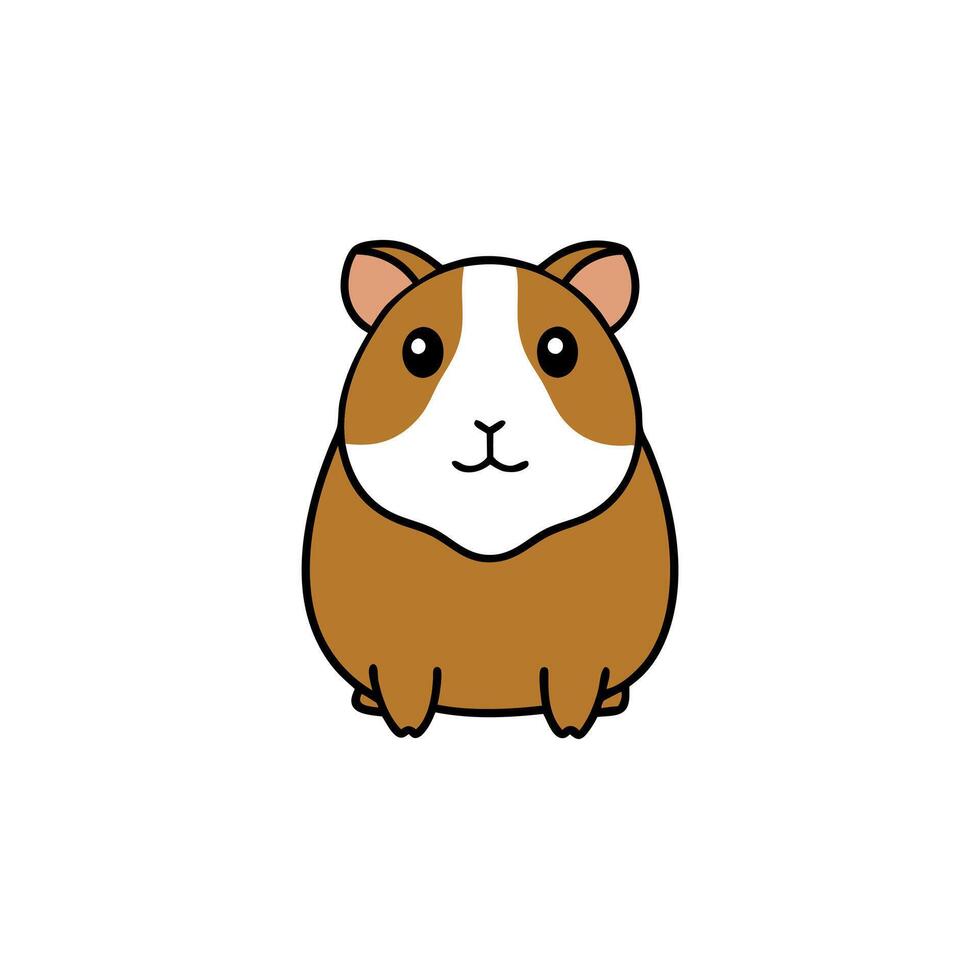 English Crested Guinea Pig goes icon vector