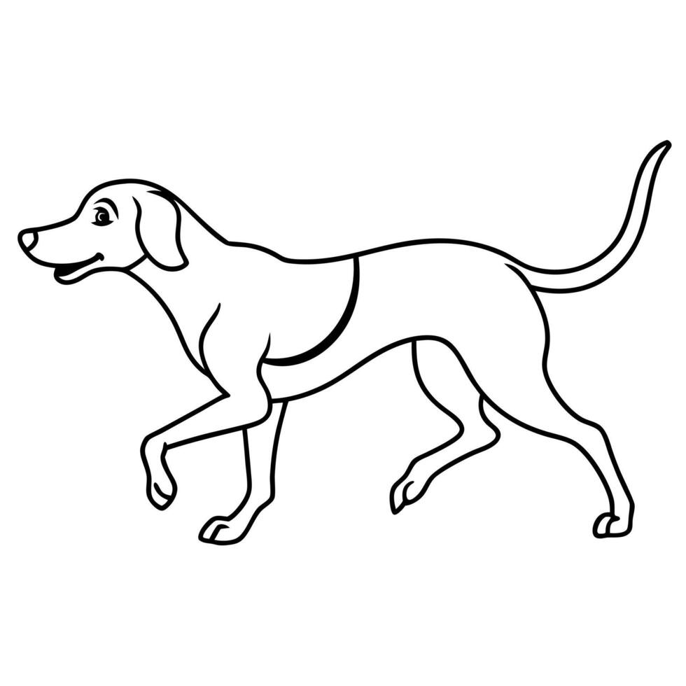 English Foxhound dog runs icon vector