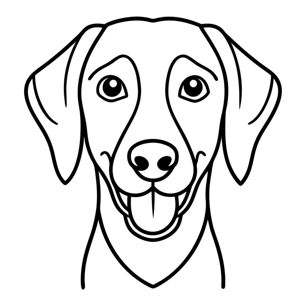 English Foxhound dog smiles icon vector
