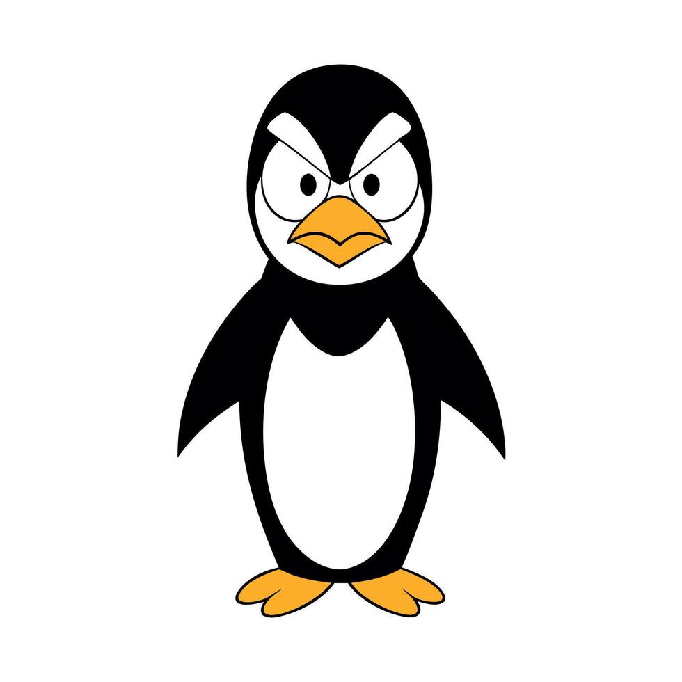 Erect-Crested Penguin angry icon vector