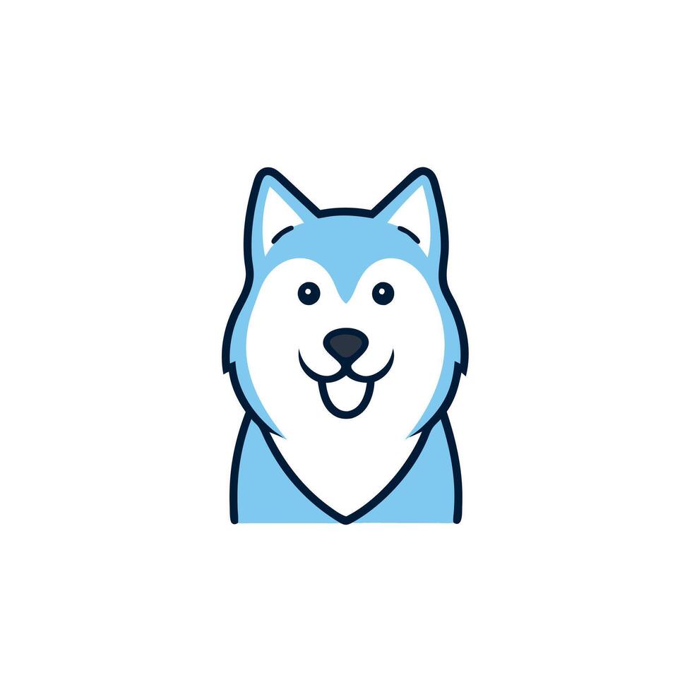 Eskimo Dog looks icon vector