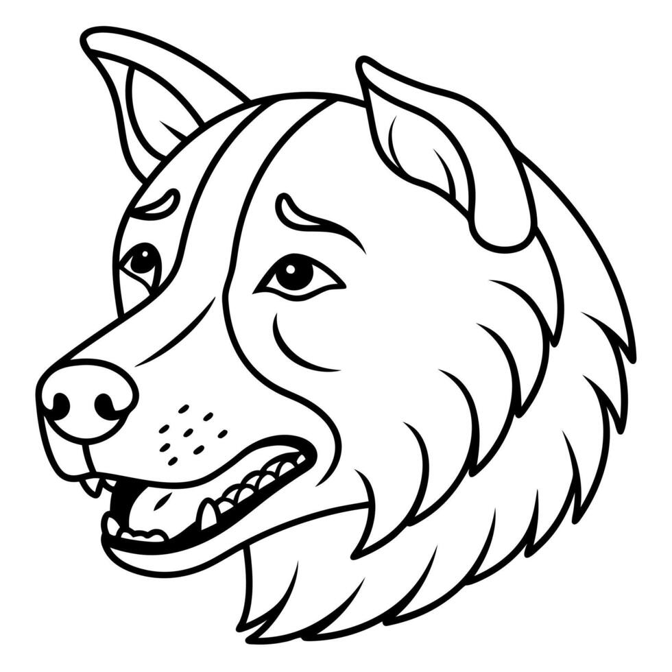 Eskimo Dog reading icon vector