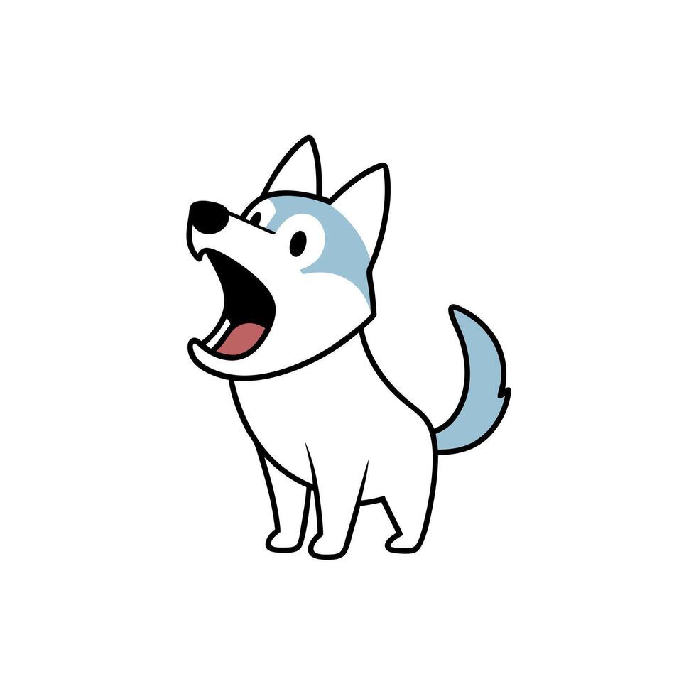 Eskimo Dog screams icon vector