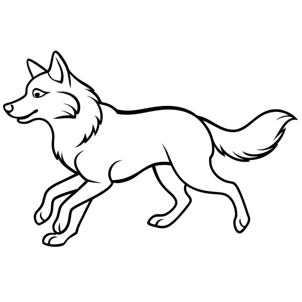Eskimo Dog runs icon vector