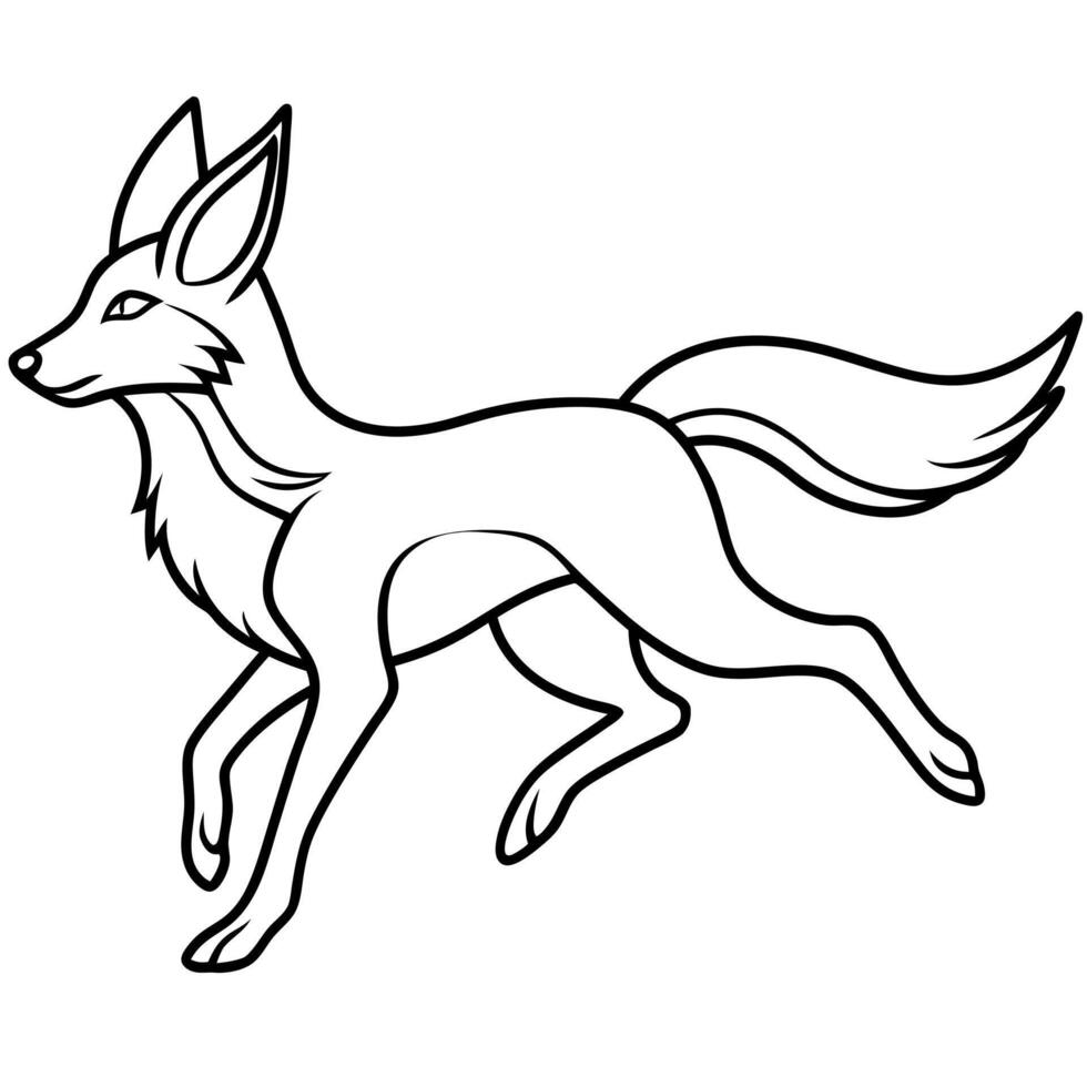 Ethiopian Wolf flies icon vector