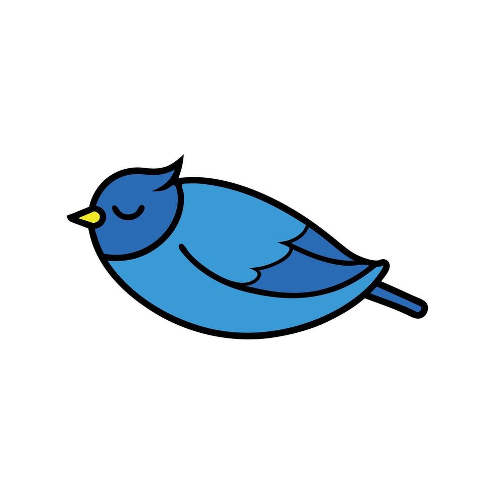 Eurasian Jay bird sleeps icon vector