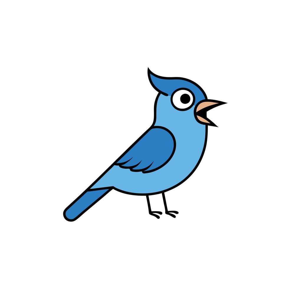 Eurasian Jay bird speaks icon vector