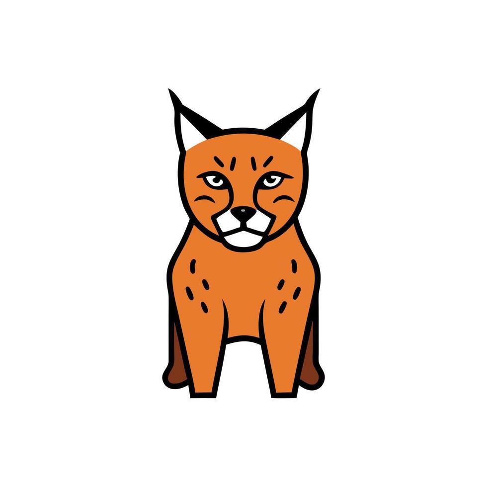 Eurasian Lynx goes icon vector