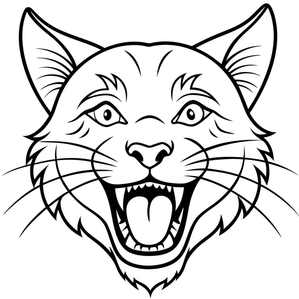 Eurasian Lynx learns icon vector