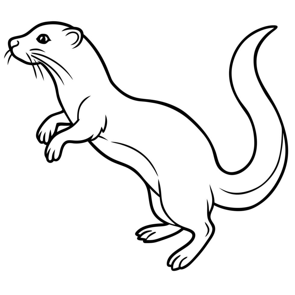 European Otter jumps icon vector