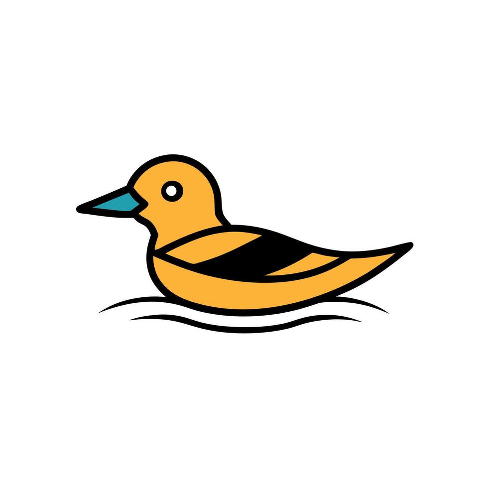 Evening Grosbeak bird swims icon vector