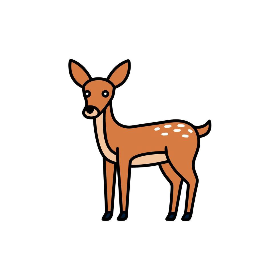 Fallow Deer goes icon vector