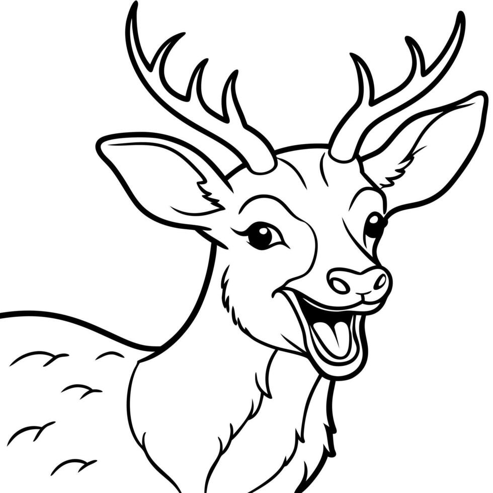 Fallow Deer laughs icon vector
