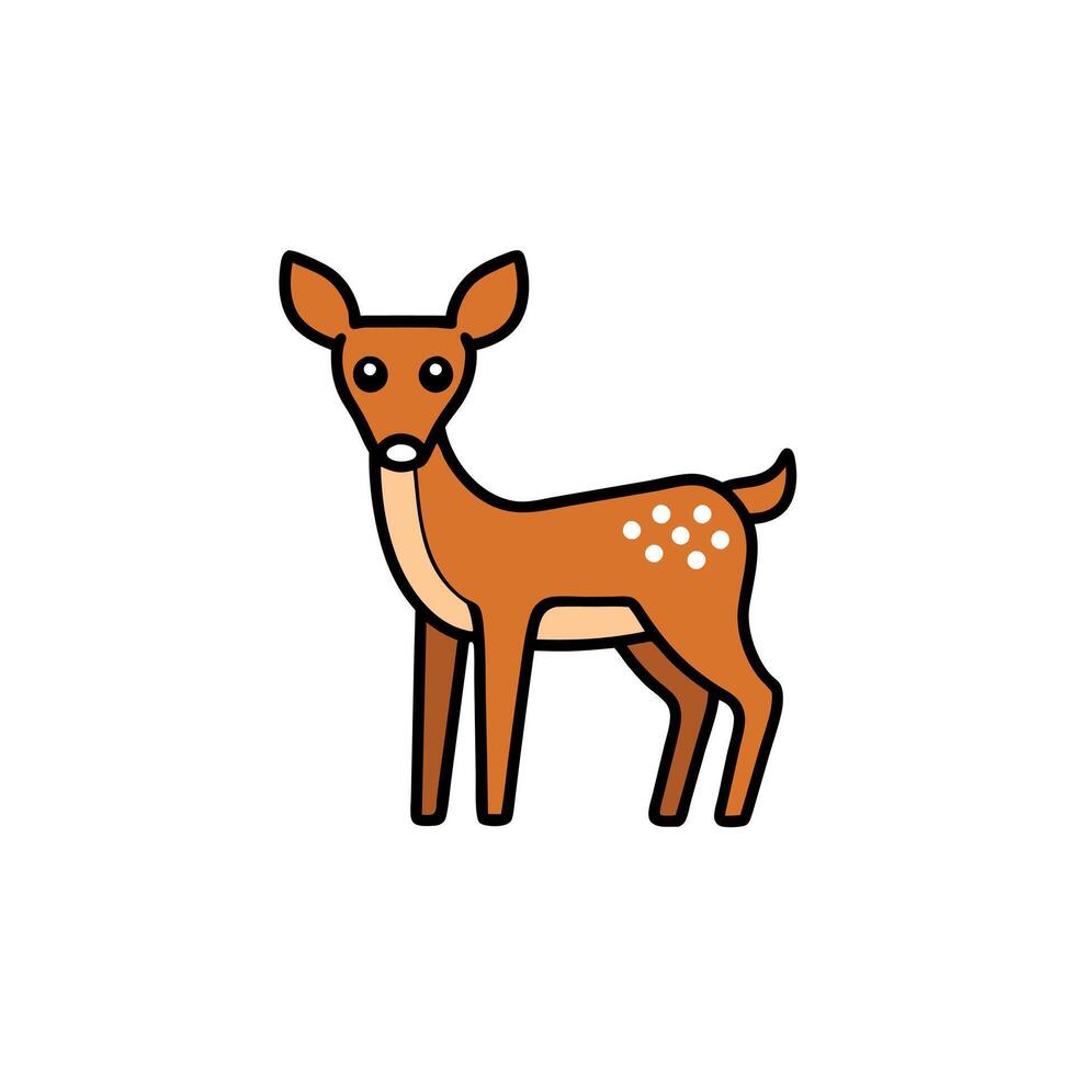 Fallow Deer looks icon vector