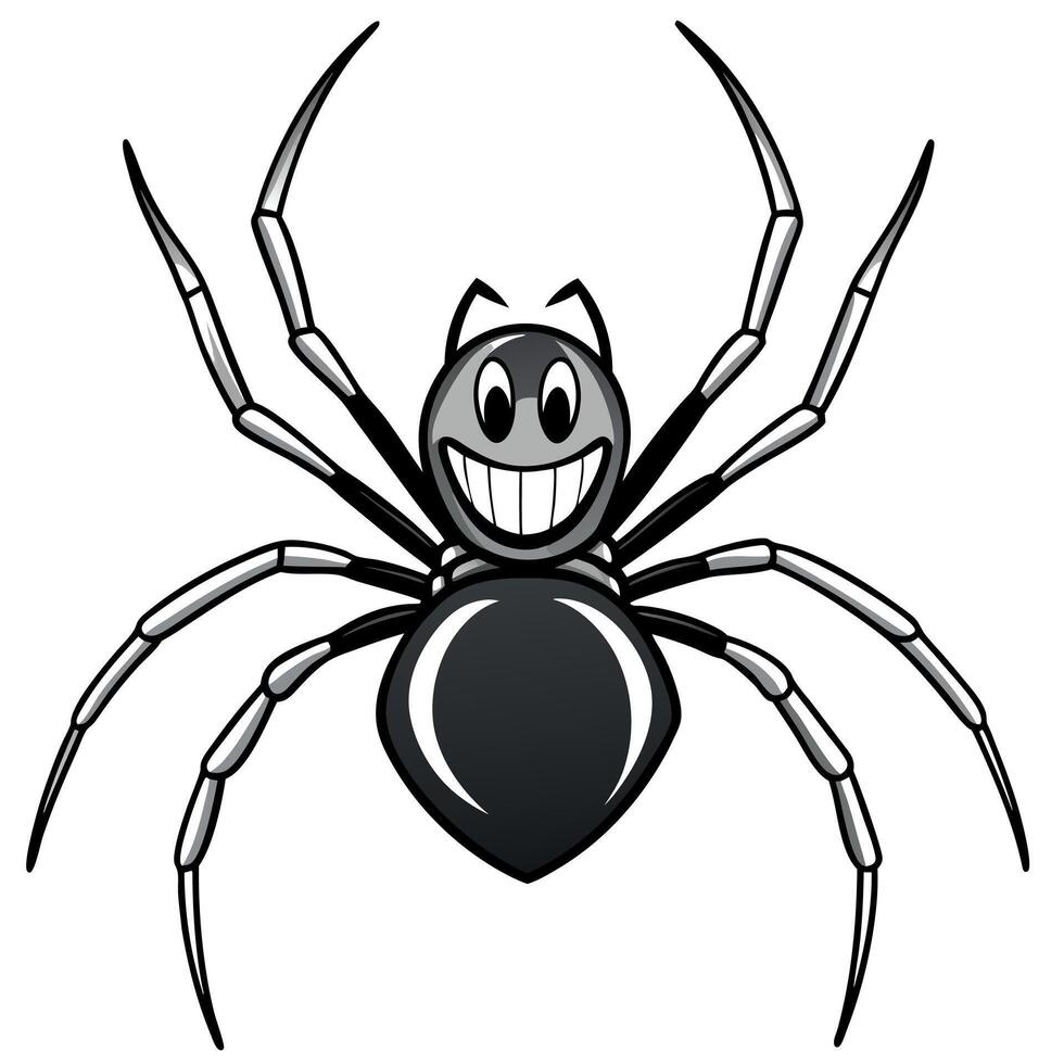 False Black Widow Spider smiles icon vector