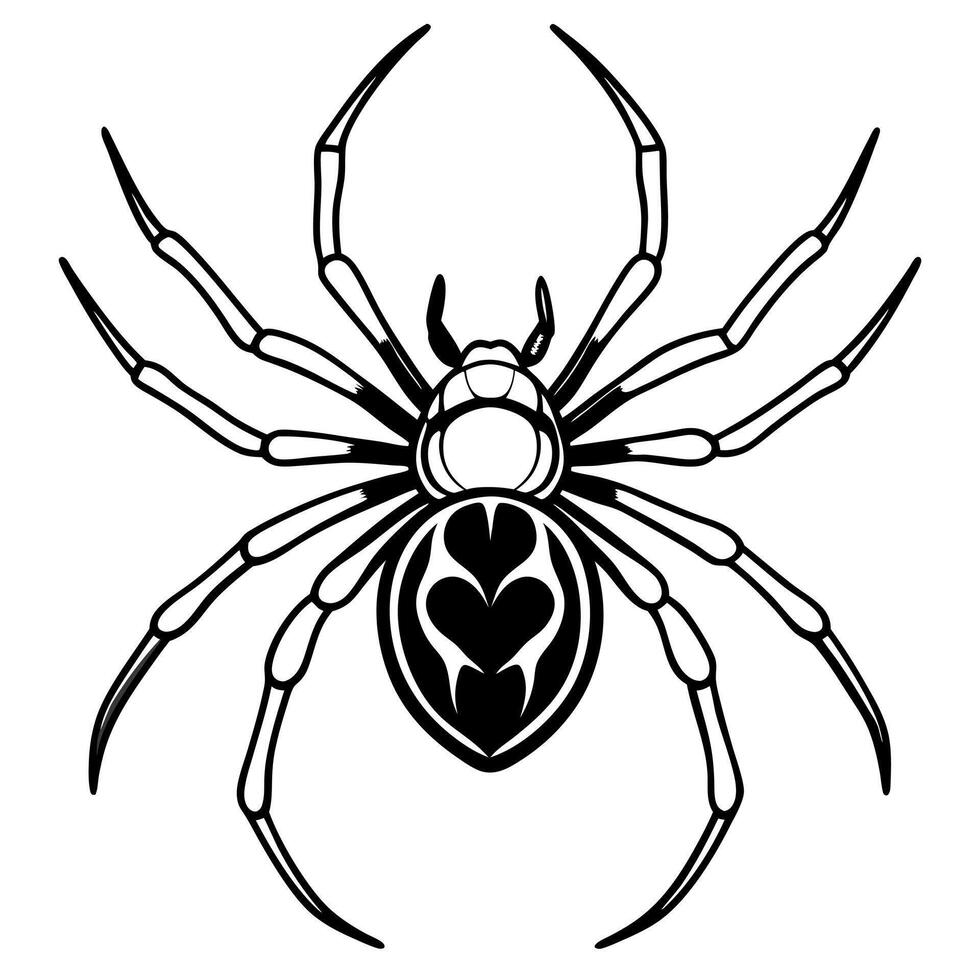 False Black Widow Spider stands icon vector
