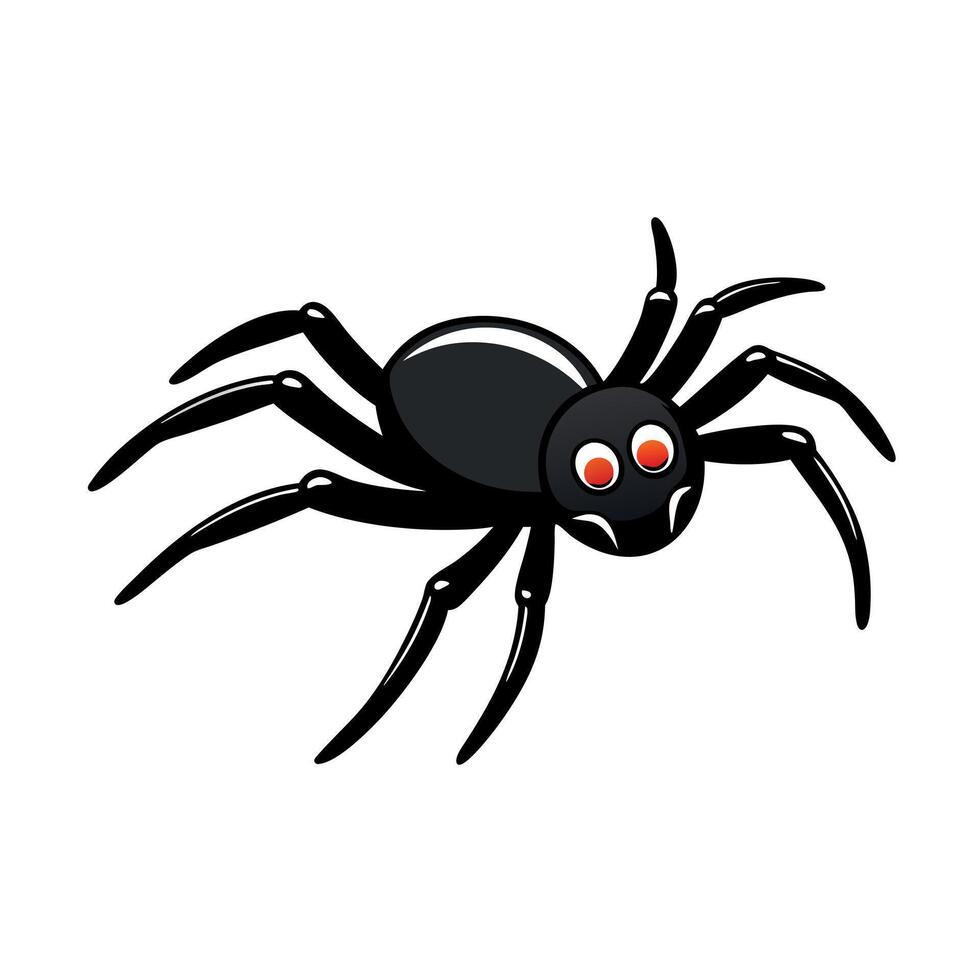 False Black Widow Spider swims icon vector