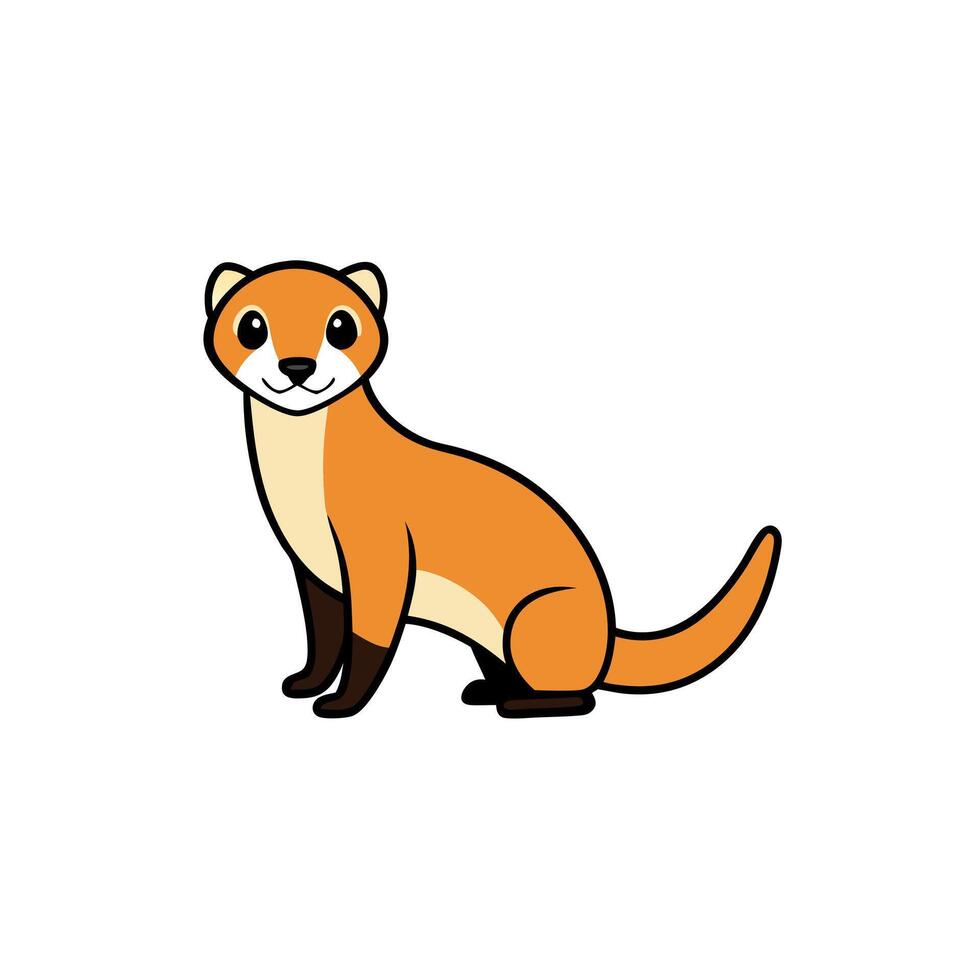 Ferret rodent looks icon vector