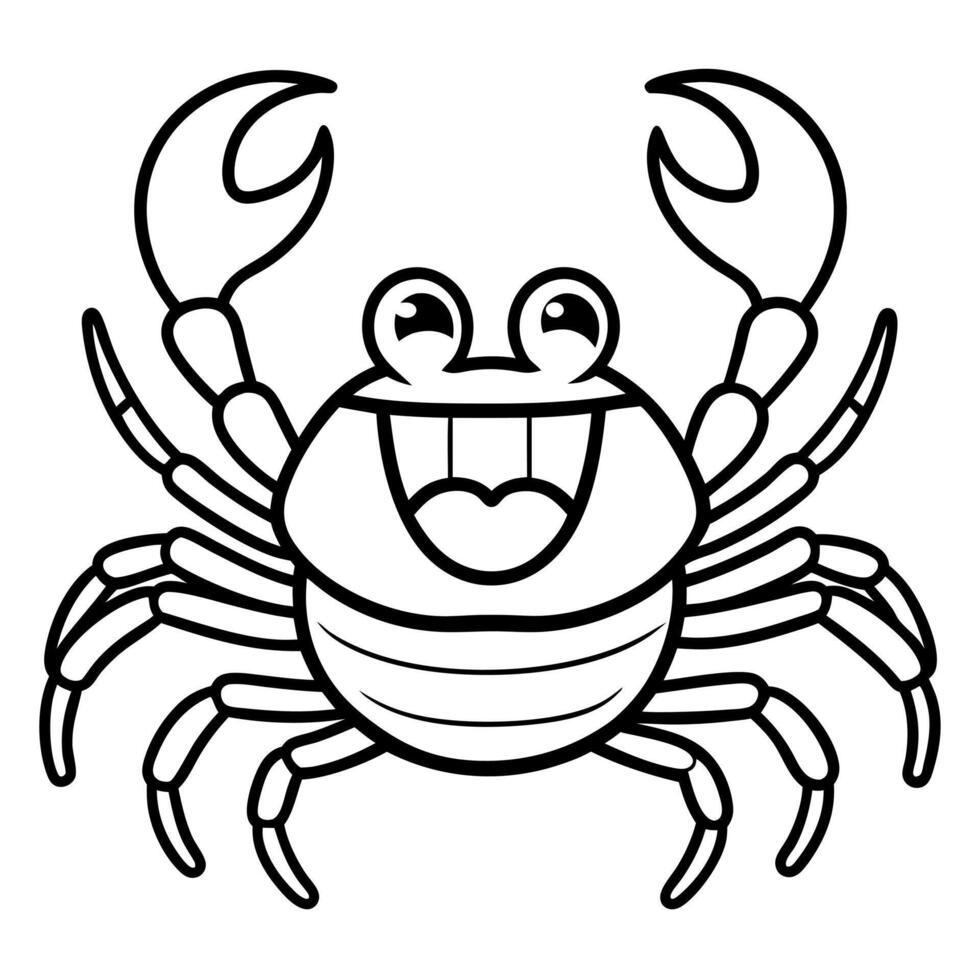 Fiddler Crab laughs icon vector