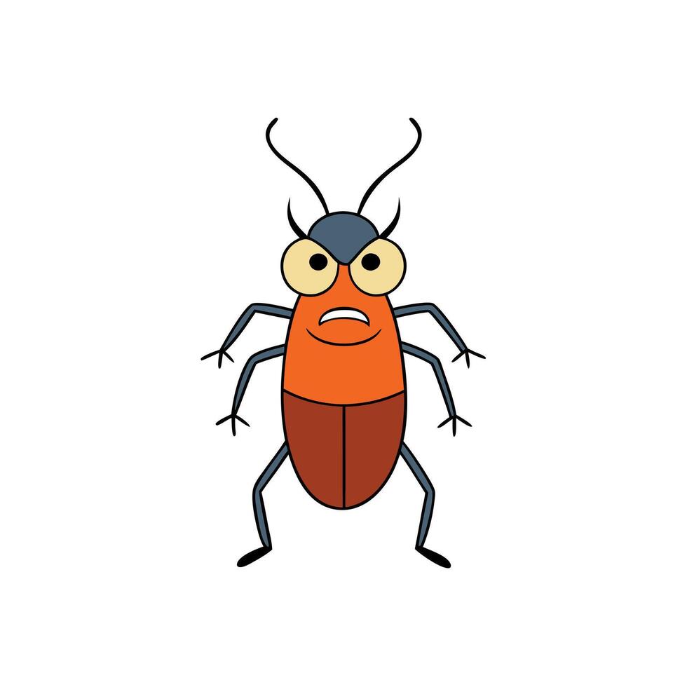 Figeater Beetle bug angry icon vector