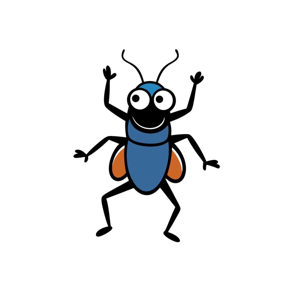 Figeater Beetle bug dancing icon vector