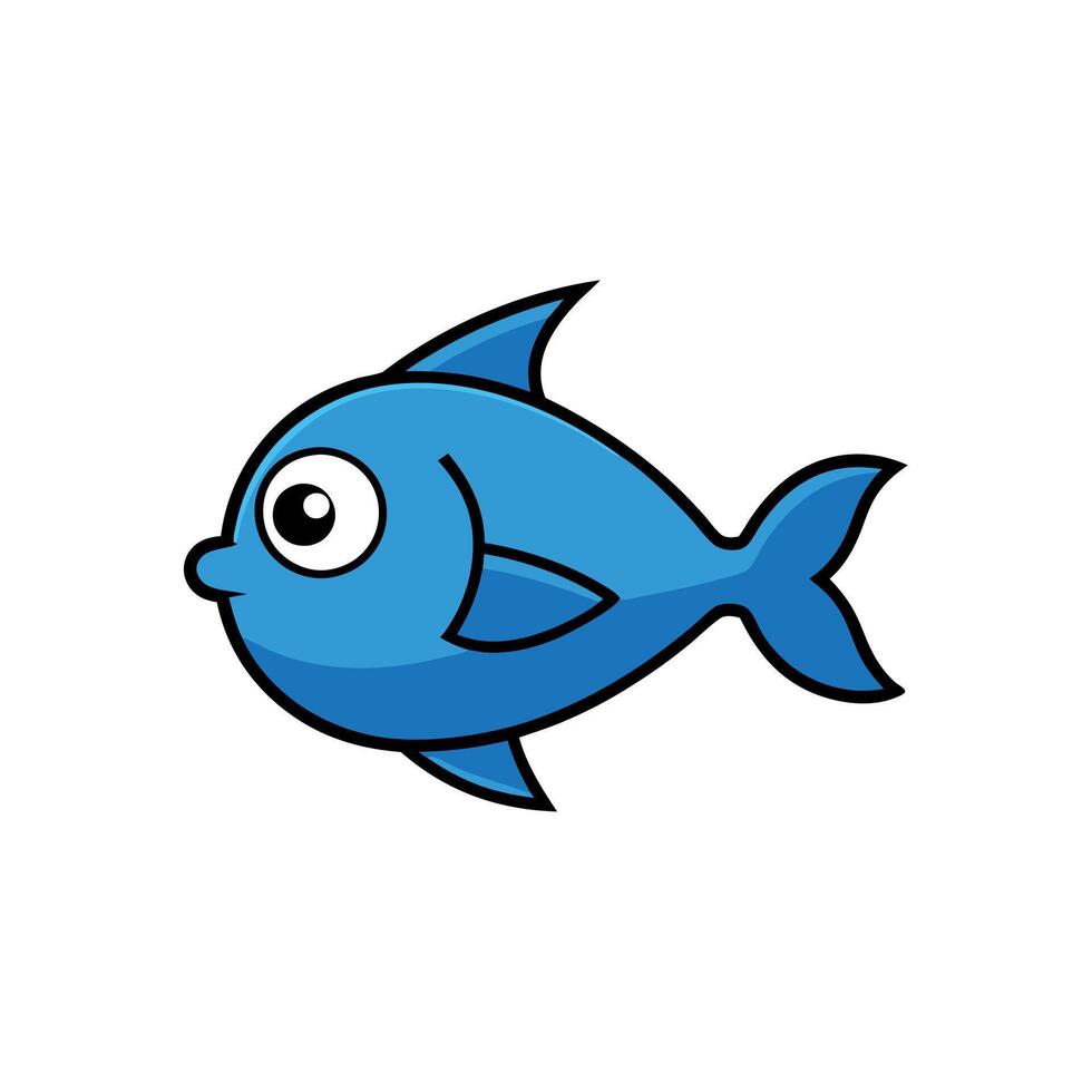 Fiji Blue Devil Damsel Fish looks icon vector