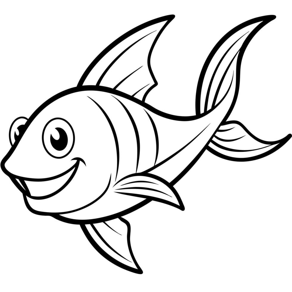 Fiji Blue Devil Damsel Fish screams icon vector