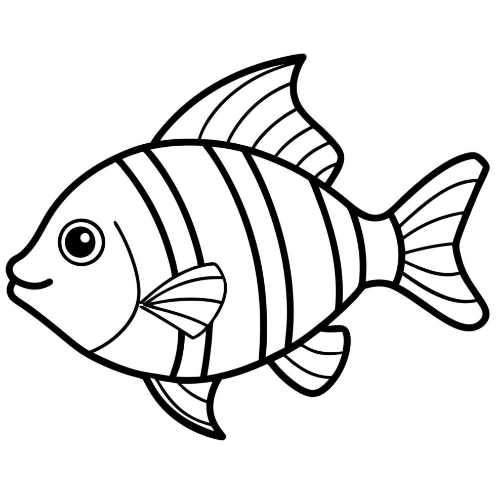Fiji Blue Devil Damsel Fish runs icon vector