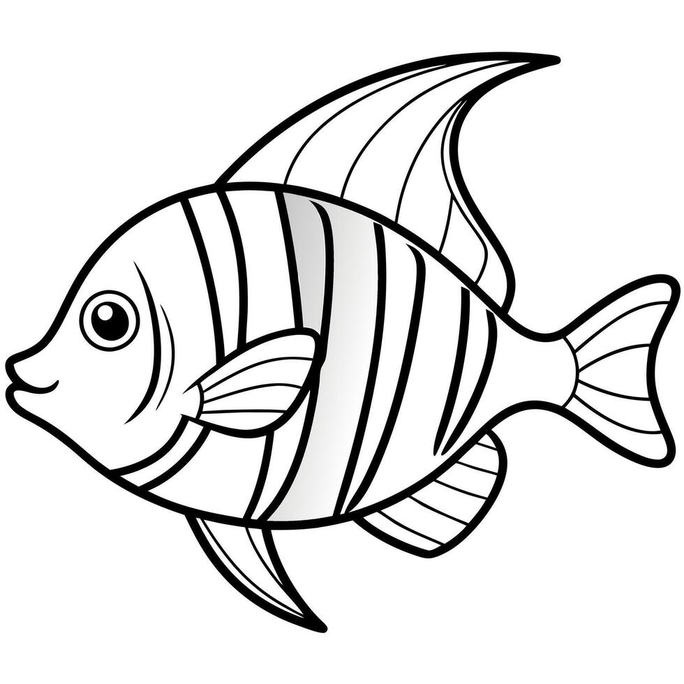 Fiji Blue Devil Damsel Fish stands icon vector